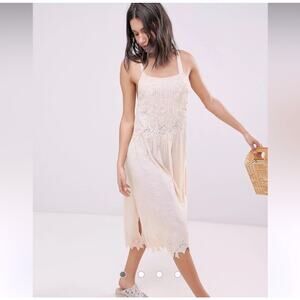 Free People In Your Arms Floral Appliqué Dress, Size Small